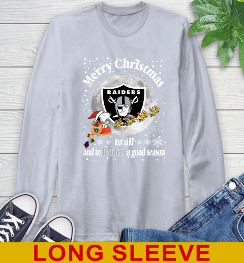 Oakland Raiders Merry Christmas To All And To Raiders A Good Season NFL Football Sports Long Sleeve T-Shirt 6