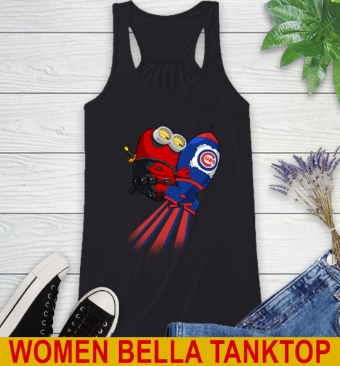 MLB Baseball Chicago Cubs Deadpool Minion Marvel Shirt Racerback Tank