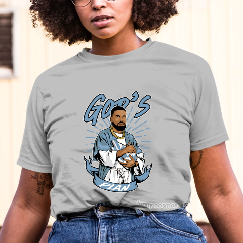 Air Jordan 1 Hyper Royal Matching Sneaker Tshirt Frake God's Plan Blue and White Jordan Tshirt
