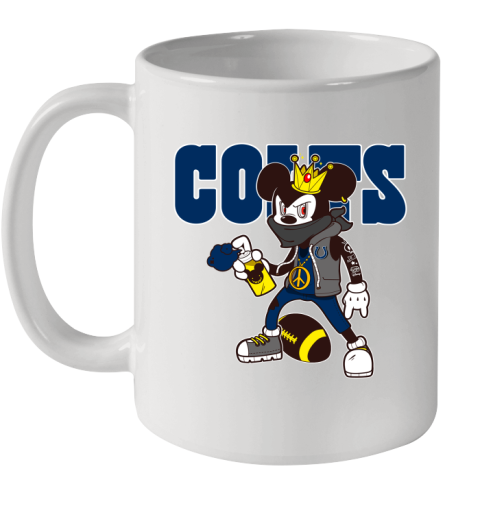 Indianapolis Colts NFL Football Mickey Peace Sign Sports Ceramic Mug 11oz