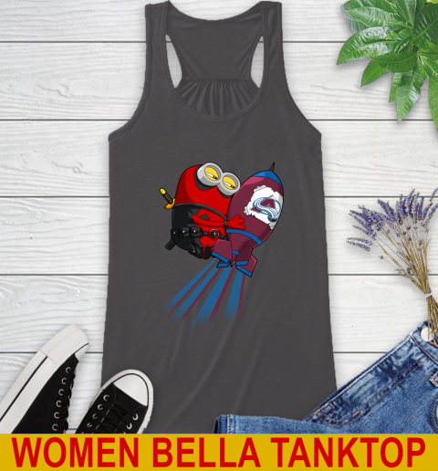 NHL Hockey Colorado Avalanche Deadpool Minion Marvel Shirt Racerback Tank 10