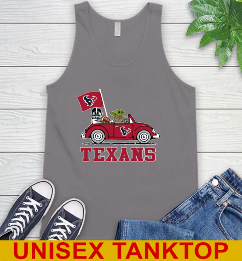 NFL Football Houston Texans Darth Vader Baby Yoda Driving Star Wars Shirt Tank Top 7