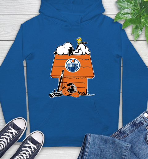 Edmonton Oilers NHL Hockey Snoopy Woodstock The Peanuts Movie Hoodie 9