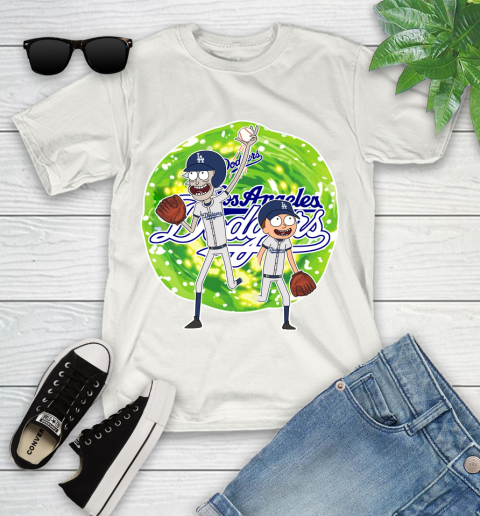 MLB Los Angeles Dodgers Rick And Morty Baseball Sports Youth T-Shirt