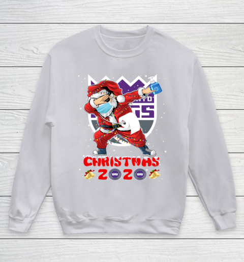Sacramento Kings Funny Santa Claus Dabbing Christmas 2020 NBA Youth Sweatshirt 3