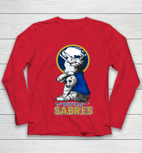 NHL My Cat Loves Buffalo Sabres Hockey Youth Long Sleeve 8