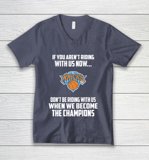 NBA New York Knicks Basketball We Become The Champions V-Neck T-Shirt 7