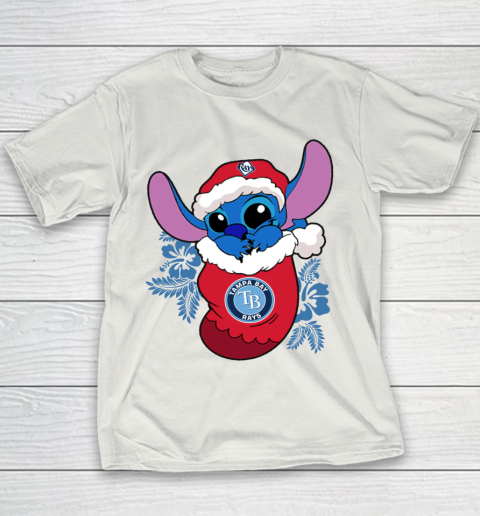 Tampa Bay Rays Christmas Stitch In The Sock Funny Disney MLB Youth T-Shirt 11