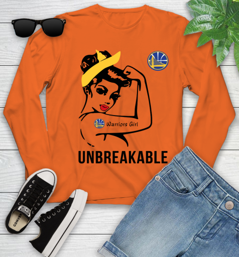 NBA Golden State Warriors Girl Unbreakable Basketball Sports Youth Long Sleeve 2