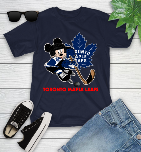 NHL Toronto Maple Leafs Mickey Mouse Disney Hockey T Shirt Youth T-Shirt 3