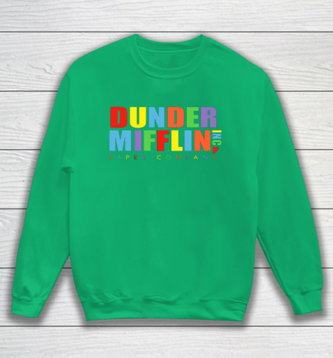 The Office Dunder Mifflin Rainbow Letters Sweatshirt Tee For Sports