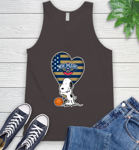 New Orleans Pelicans NBA Basketball The Peanuts Movie Adorable Snoopy Tank Top 7