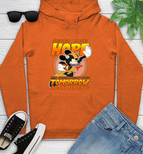 Pittsburgh Steelers NFL Football Mickey Disney Never Lose Hope Youth Hoodie 5 Pittsburgh Steelers NFL Football Mickey Disney Never Lose Hope Youth Hoodie - Image 5