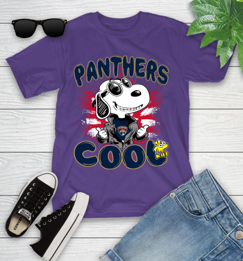 NHL Hockey Florida Panthers Cool Snoopy Shirt Youth T-Shirt 3