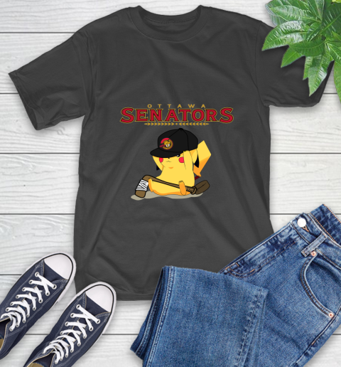NHL Pikachu Hockey Sports Ottawa Senators T-Shirt 2