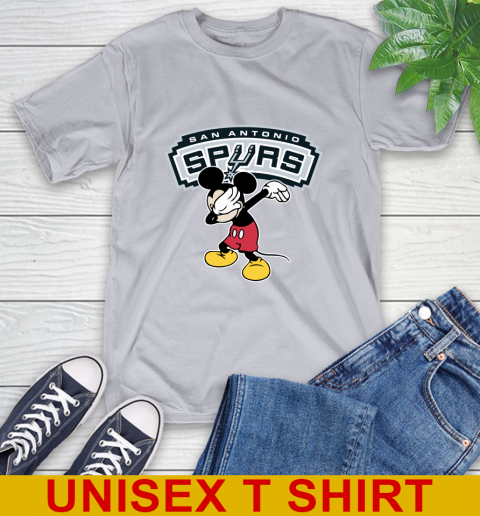 San Antonio Spurs NBA Basketball Dabbing Mickey Disney Sports T-Shirt 6