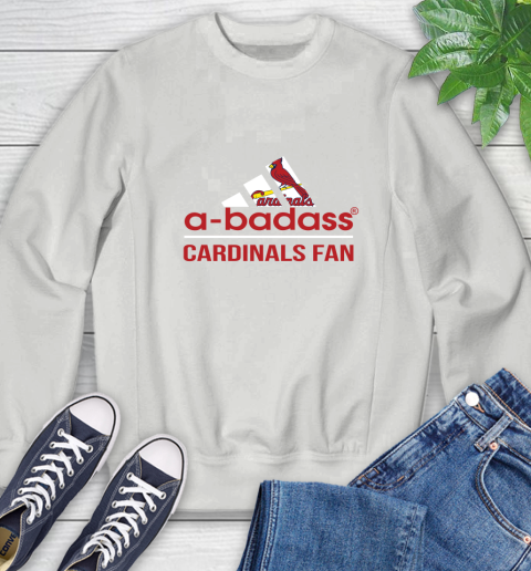 MLB A Badass St.Louis Cardinals Fan Adidas Baseball Sports Sweatshirt 5