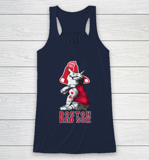 MLB Baseball My Cat Loves Boston Red Sox Racerback Tank 8