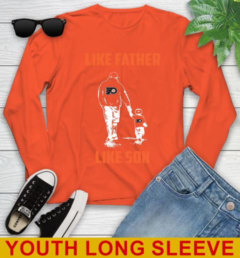 Philadelphia Flyers NHL Hockey Like Father Like Son Sports Youth Long Sleeve - Image 4