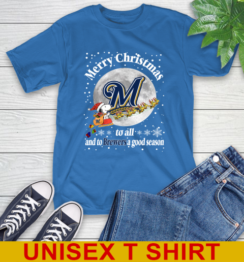 Milwaukee Brewers Merry Christmas To All And To Brewers A Good Season MLB Baseball Sports T-Shirt 11