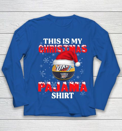 Oklahoma City Thunder This Is My Christmas Pajama Shirt NBA Youth Long Sleeve 7