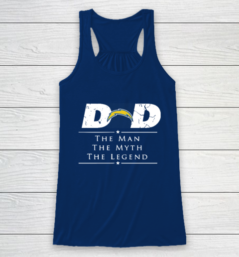 Los Angeles Chargers NFL Football Dad The Man The Myth The Legend Racerback Tank 6
