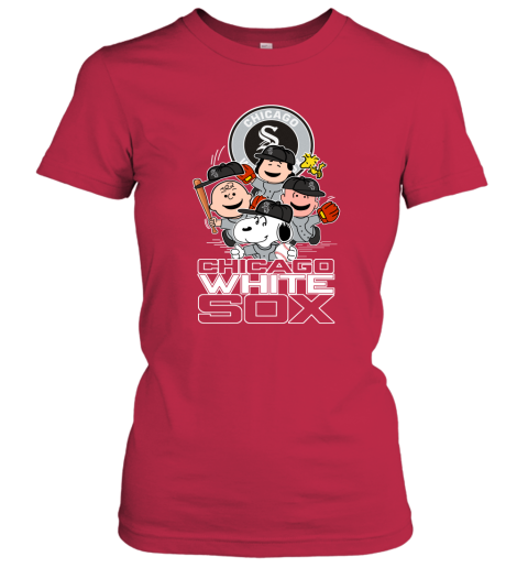 MLB Chicago White Sox Snoopy Charlie Brown Woodstock The Peanuts Movie  Baseball T Shirt_000 Youth T-Shirt