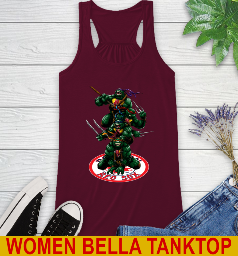 MLB Baseball Boston Red Sox Teenage Mutant Ninja Turtles Shirt Racerback Tank 3