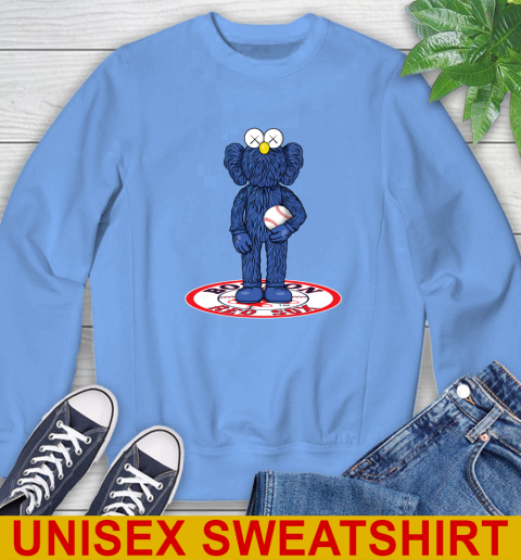 MLB Baseball Boston Red Sox Kaws Bff Blue Figure Shirt Sweatshirt 11