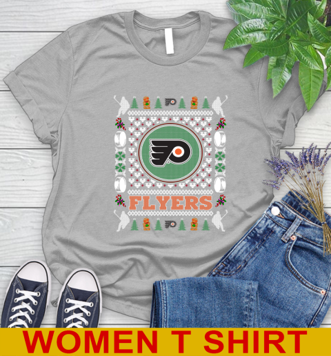 Philadelphia Flyers Merry Christmas NHL Hockey Loyal Fan Women's T-Shirt 5