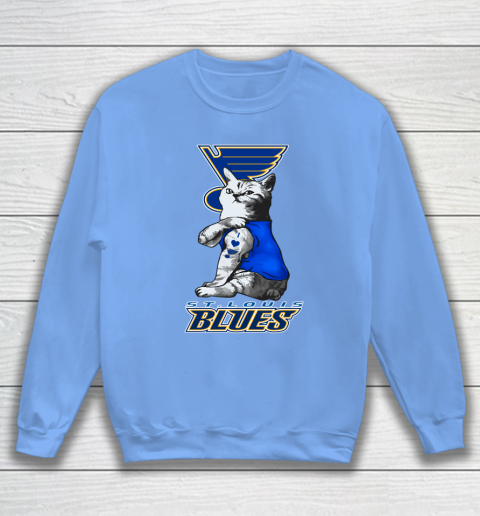 NHL My Cat Loves St.Louis Blues Hockey Sweatshirt 8