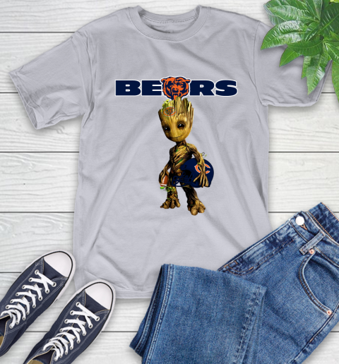 Chicago Bears NFL Football Groot Marvel Guardians Of The Galaxy T-Shirt 6