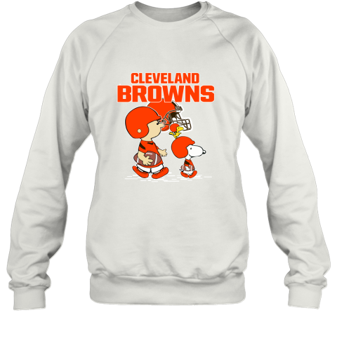 Cleveland Browns Let's Play Football Together Snoopy NFL Sweatshirt