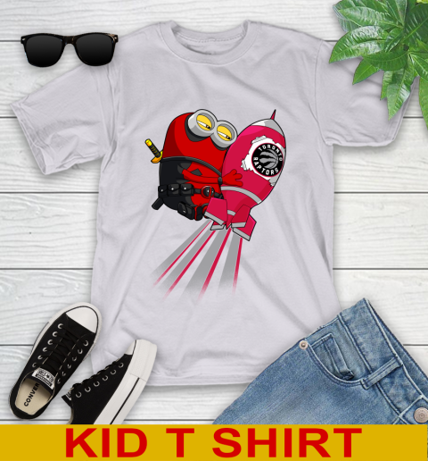 NBA Basketball Toronto Raptors Deadpool Minion Marvel Shirt Youth T-Shirt 4