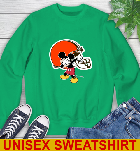 Cleveland Browns NFL Football Dabbing Mickey Disney Sports Sweatshirt 6