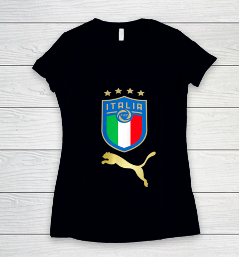 Italy Jersey Soccer 2020 2021 Italian Italia Football Women's V-Neck T-Shirt