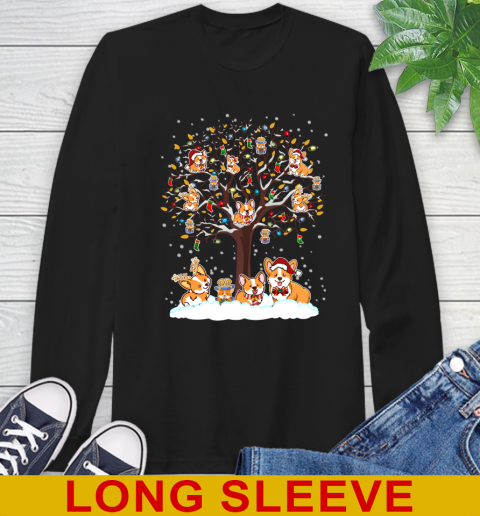 Corgi dog pet lover light christmas tree shirt 55