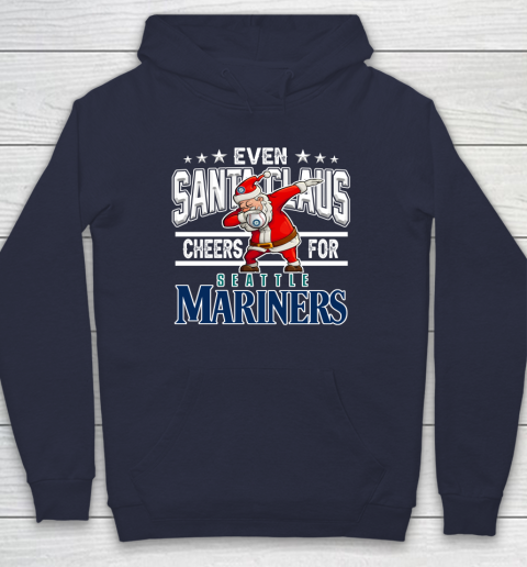 EveSeattle Mariners Even Santa Claus Cheers For Christmas MLB Hoodie 2
