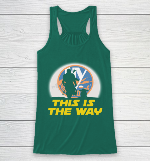New York Islanders NHL Ice Hockey Star Wars Yoda And Mandalorian This Is The Way Racerback Tank 5