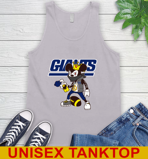 New York Giants NFL Football Mickey Peace Sign Sports Tank Top - Image 5