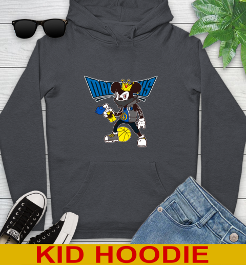 Dallas Mavericks NBA Basketball Mickey Peace Sign Sports Youth Hoodie - Image 10