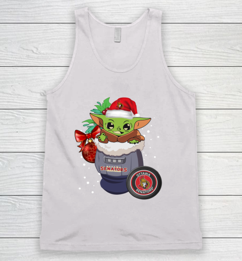 Ottawa Senators Christmas Baby Yoda Star Wars Funny Happy NHL Tank Top 2