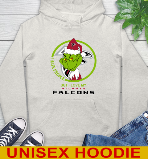 Atlanta Falcons NFL Christmas Grinch I Hate People But I Love My Favorite Football Team Hoodie 12