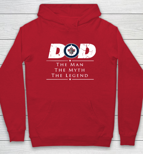 Winnipeg Jets NHL Ice Hockey Dad The Man The Myth The Legend Hoodie 7