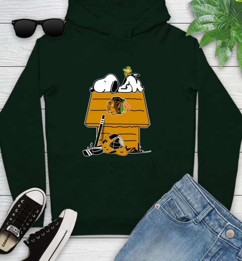Chicago Blackhawks NHL Hockey Snoopy Woodstock The Peanuts Movie Youth Hoodie 13