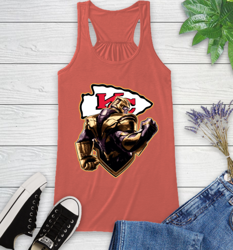NFL Thanos Avengers Endgame Football Sports Kansas City Chiefs Racerback Tank 4