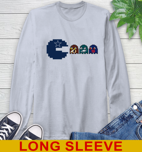 Dallas Cowboy NFL Football Pac Man Champion Long Sleeve T-Shirt 6