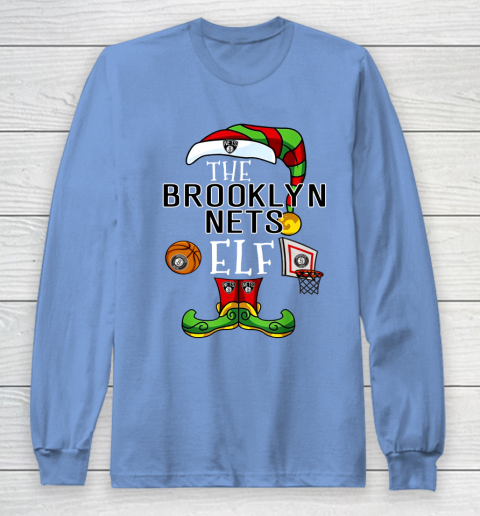 Brooklyn Nets Christmas ELF Funny NBA Long Sleeve T-Shirt 8