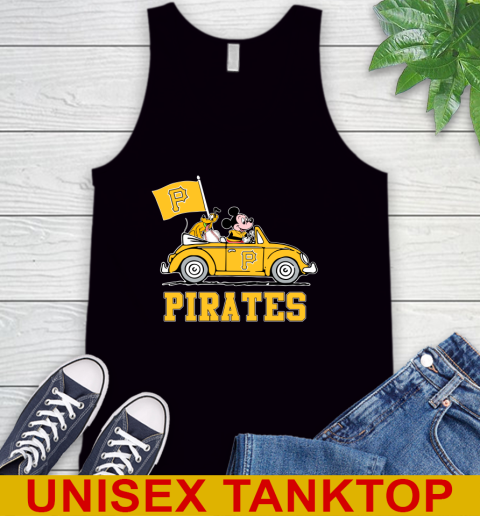 MLB Baseball Pittsburgh Pirates Pluto Mickey Driving Disney Shirt Tank Top 2