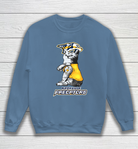 NHL My Cat Loves Nashville Predators Hockey Sweatshirt 6